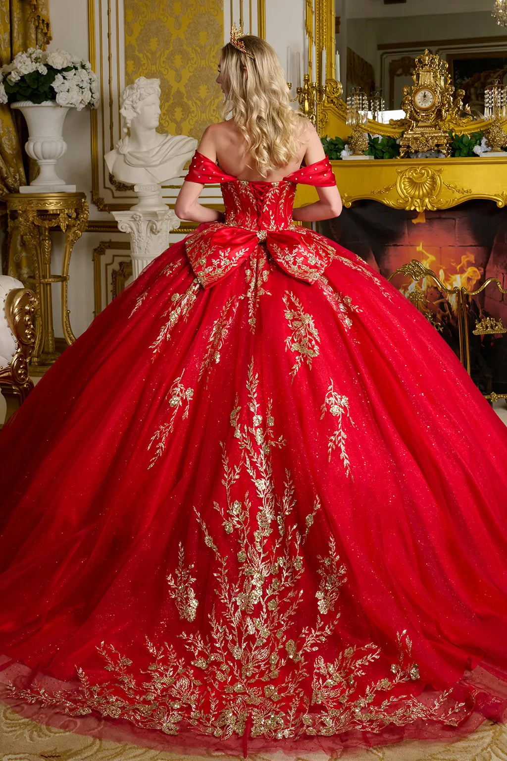 Off Shoulder Ball Gown by Elizabeth K GL3631