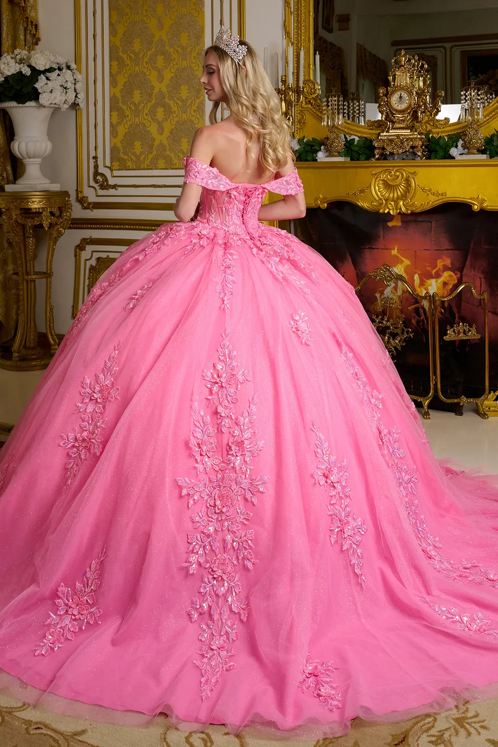 Off Shoulder Ball Gown by Elizabeth K GL3635