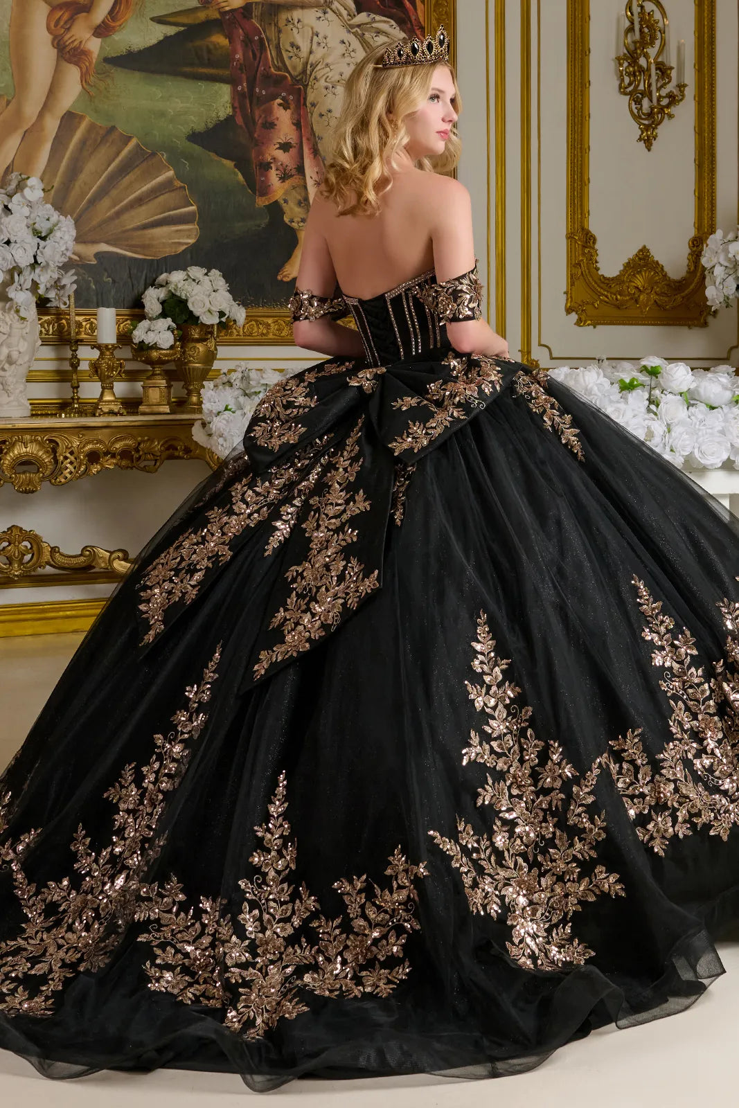 Off Shoulder Ball Gown by Elizabeth K GL3640