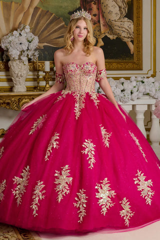 Trägerloses Korsett-Ballkleid von Elizabeth K GL3641