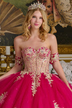 Strapless Corset Ball Gown by Elizabeth K GL3641