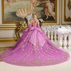 Strapless Long Sleeve Ball Gown by Elizabeth K GL3647