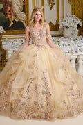 Ballkleid mit V-Ausschnitt und Rüschen von Elizabeth K GL3648