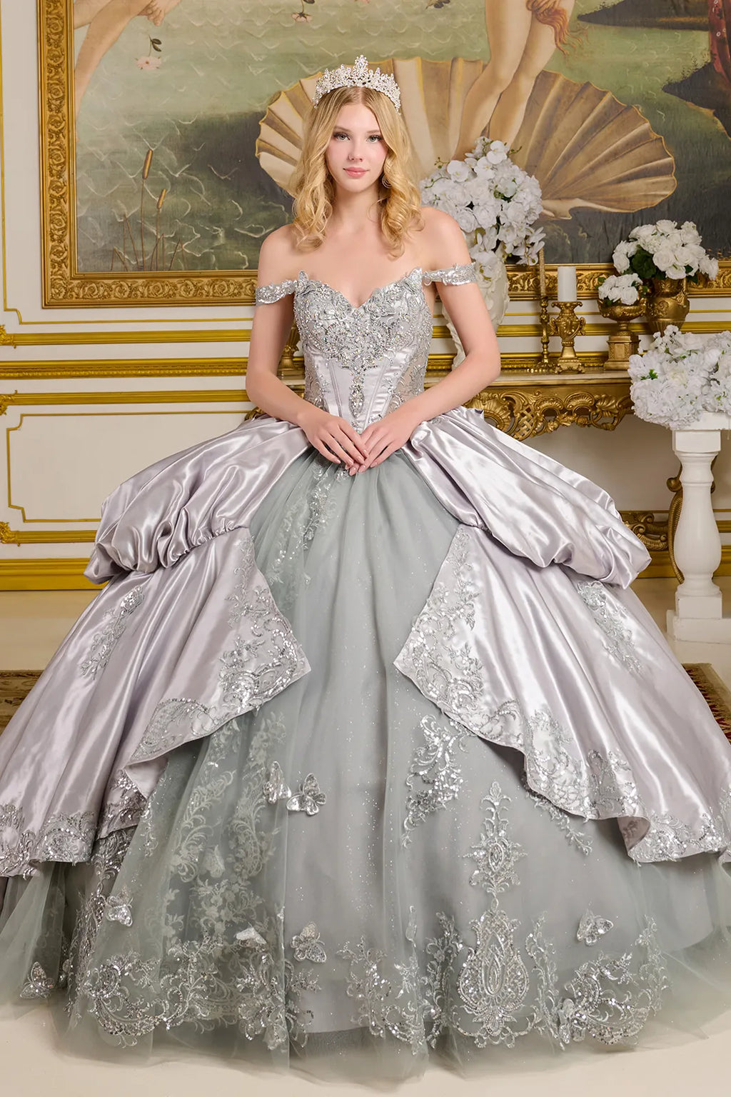 Off Shoulder Ball Gown by Elizabeth K GL3652