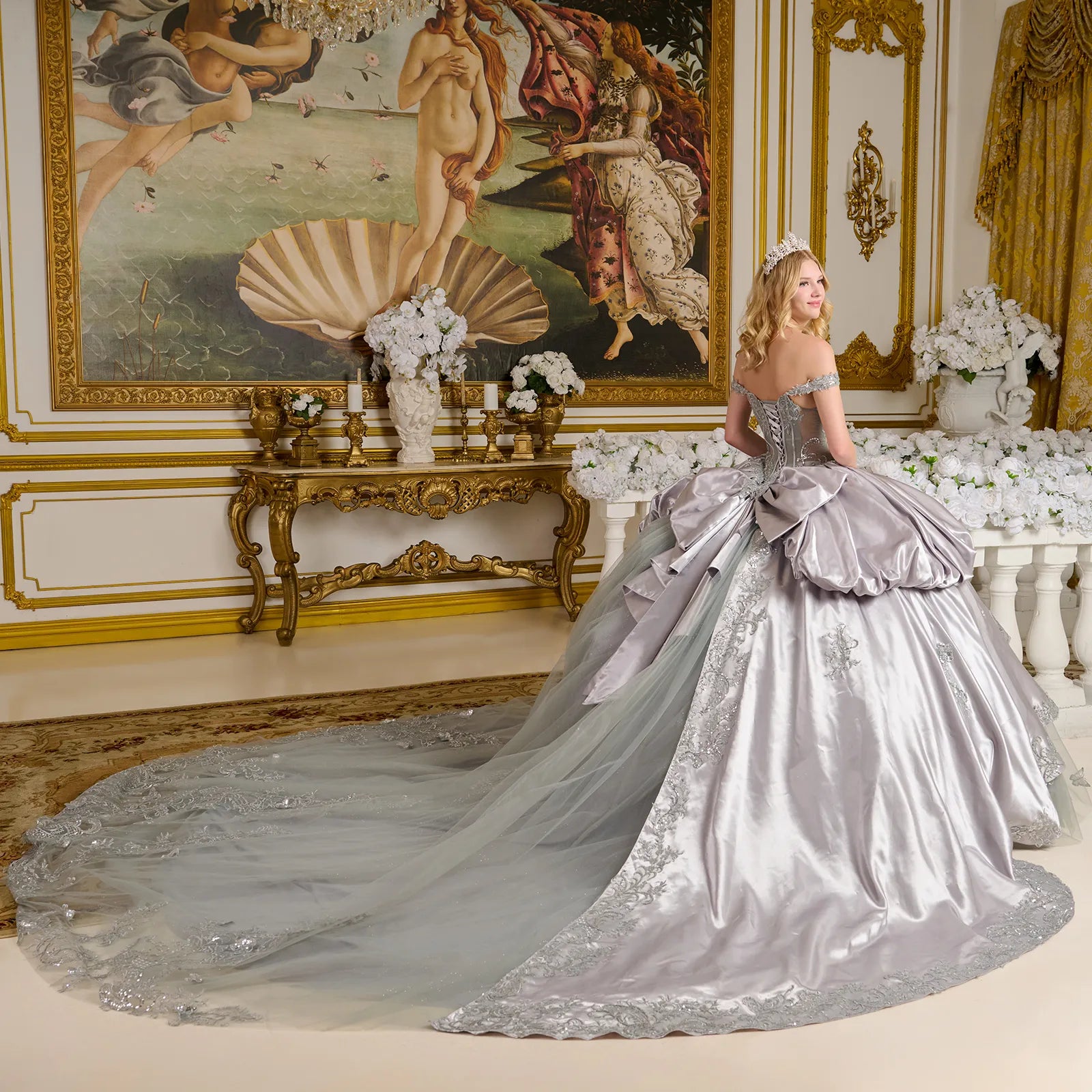 Off Shoulder Ball Gown by Elizabeth K GL3652