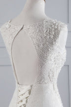 Glamouröses langes Meerjungfrauen-Brautkleid aus Tüll mit Applikationen und Spitze