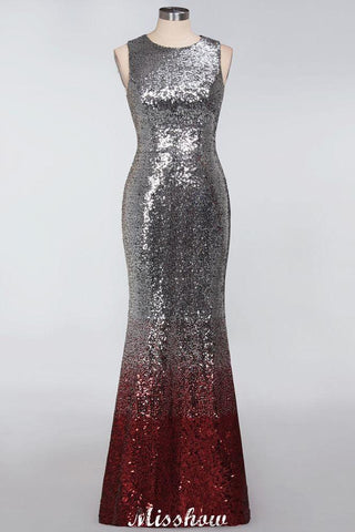 Glamorous Sleeveless Sexy Mermaid Sequins Bridesmaid Dresses