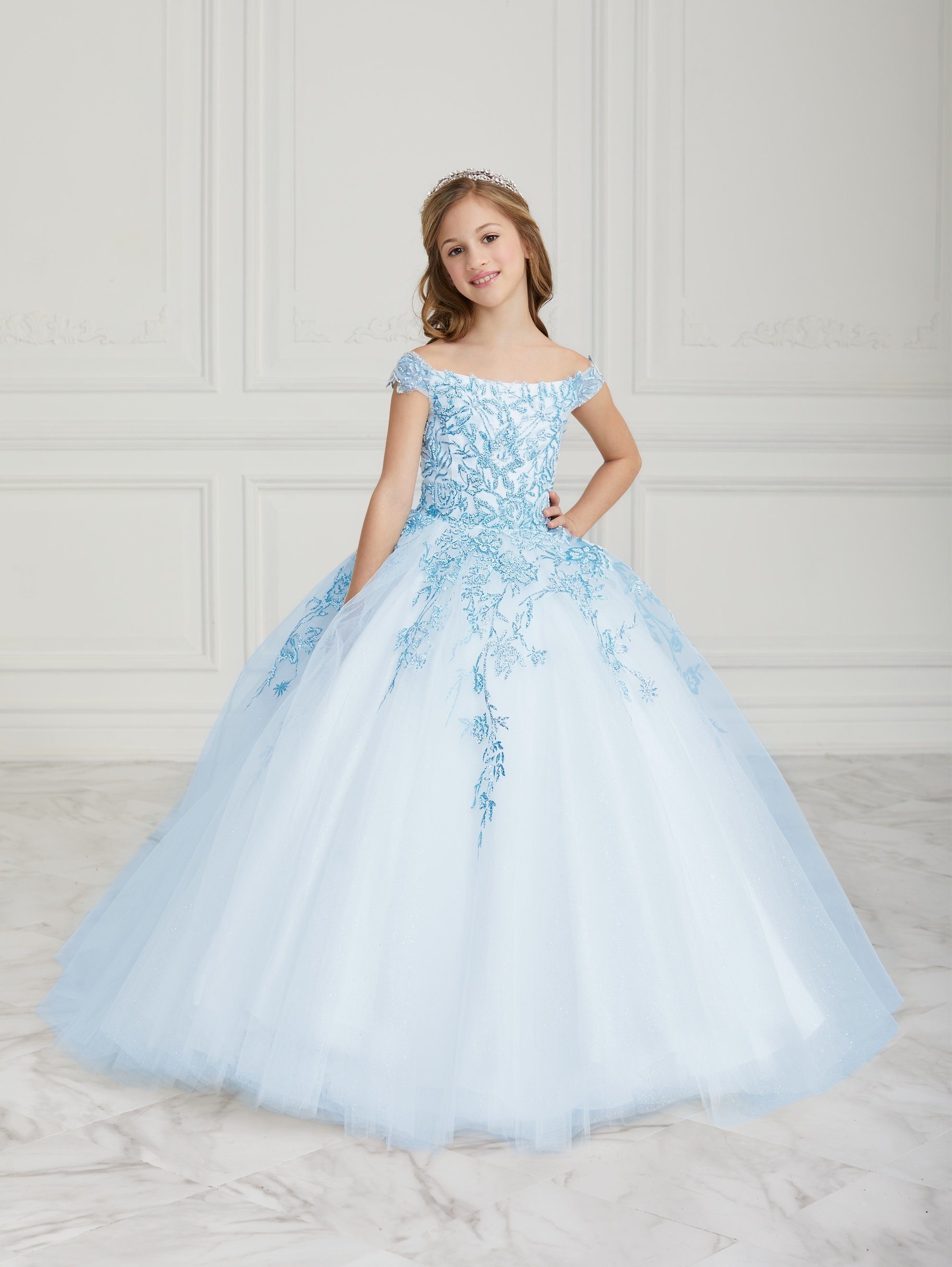 Glitter Applique Sweetheart Quinceanera Dress by House of Wu 26955