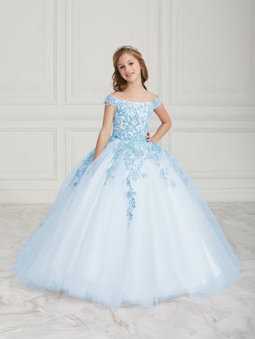 Quinceanera-Kleid mit Glitzerapplikation und Herzausschnitt von House of Wu 26955