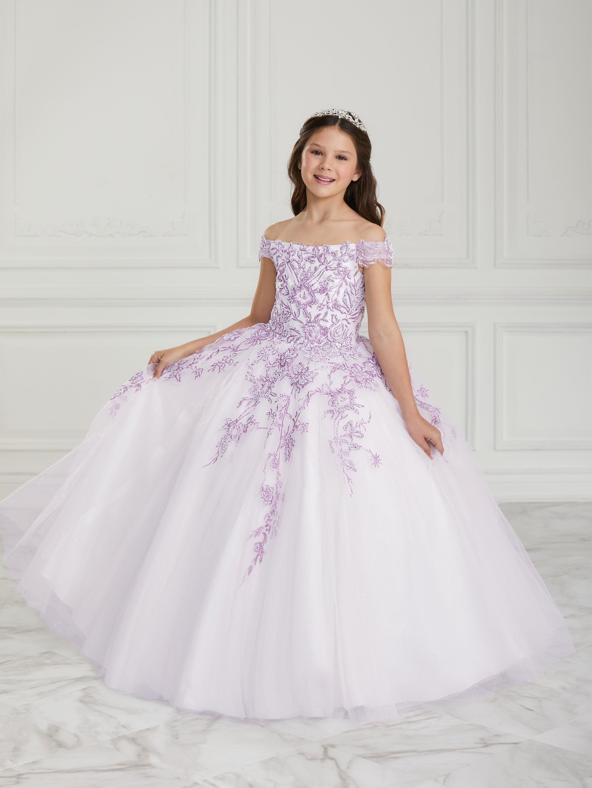 Glitter Applique Sweetheart Quinceanera Dress by House of Wu 26955