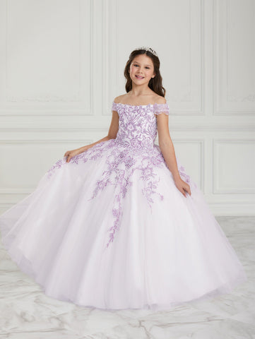 Quinceanera-Kleid mit Glitzerapplikation und Herzausschnitt von House of Wu 26955