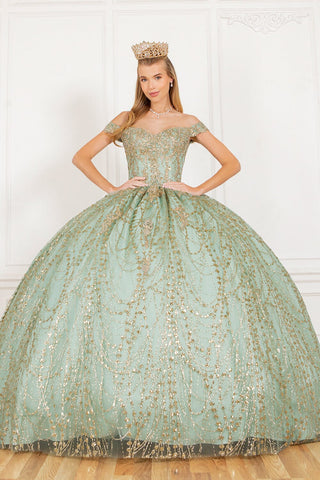 Ballkleid mit Glitzercape von Cinderella Couture 4201