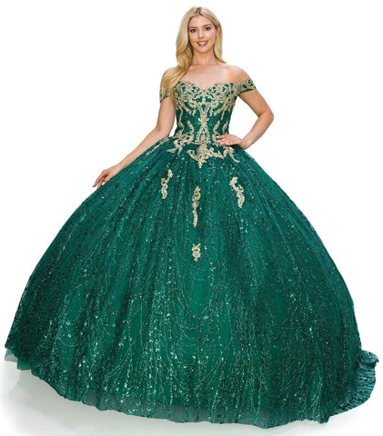 Ballkleid mit Glitzercape von Cinderella Couture 4201