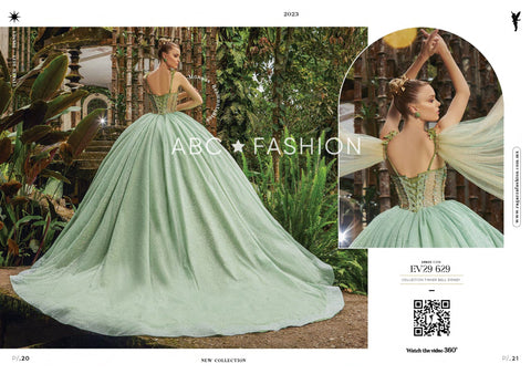 Glitzerndes Cape Quinceanera-Kleid von Ragazza EV29-629