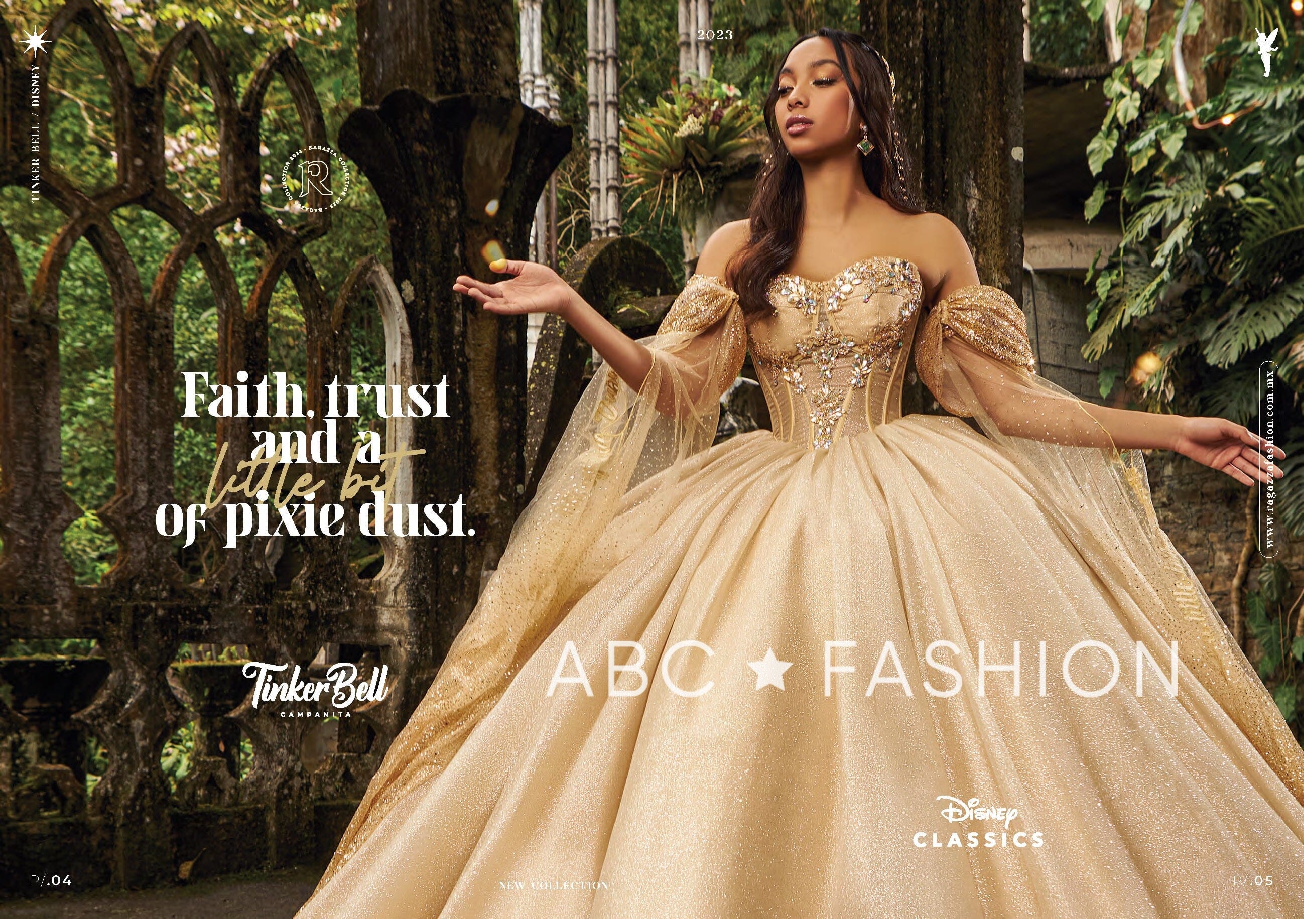 Glitter Cape Sleeve Quinceanera Dress by Ragazza EV28-628