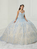 Abito da Quinceañera con Stampa Glitter di Fiesta Gowns 56425
