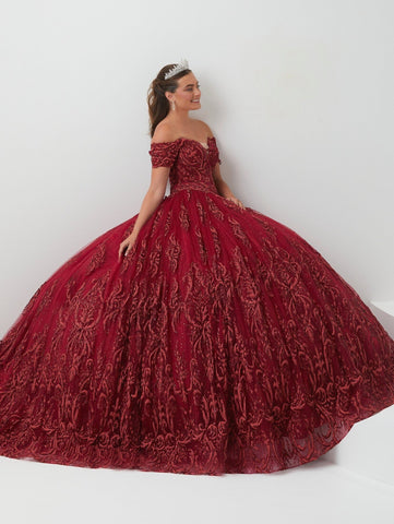 Quinceanera-Kleid mit Glitzerdruck von House of Wu 26982
