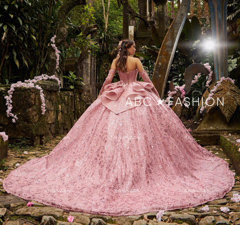 Quinceanera-Kleid mit Glitzerdruck von Ragazza EV31-631