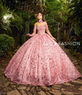Quinceanera-Kleid mit Glitzerdruck von Ragazza EV31-631