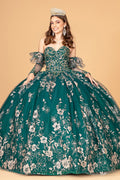 Trägerloses Ballkleid mit Glitzerprint von Elizabeth K GL1944