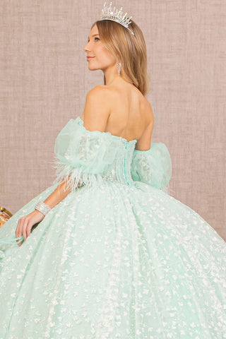 Ballkleid mit Glitzerprint und Herzausschnitt von Elizabeth K GL3176