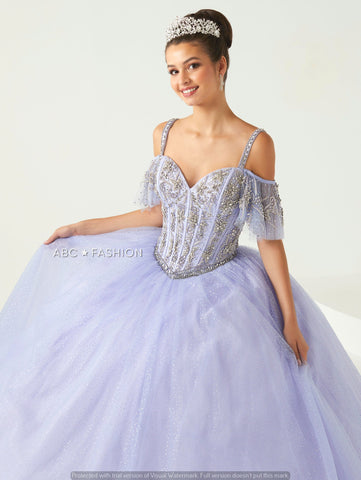 Vestido de quinceanera em tule brilhante da Fiesta Gowns 56436