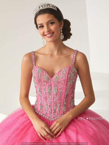 Vestido de quinceanera em tule brilhante da Fiesta Gowns 56436