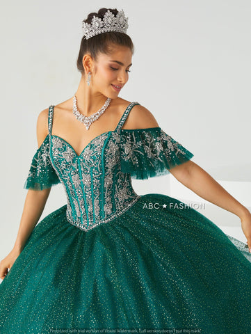 Vestido de quinceanera em tule brilhante da Fiesta Gowns 56436