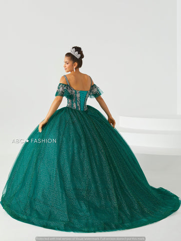 Vestido de quinceanera em tule brilhante da Fiesta Gowns 56436