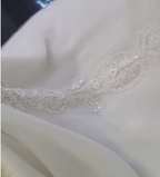Prächtige Kristallbesetzte Brautkleider im Meerjungfrauen-Stil mit Trägerlos und Applikationen