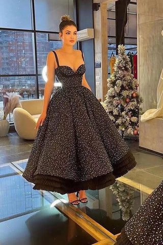 Gorgeous Spaghetti Strap Sweetheart Ball Gown Prom Dress