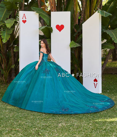 Grünes Quinceanera-Kleid von Ragazza DV54-554