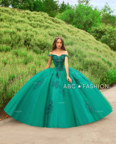 Grünes Quinceanera-Kleid von Ragazza DV54-554