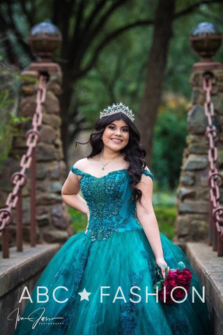 Grünes Quinceanera-Kleid von Ragazza DV54-554