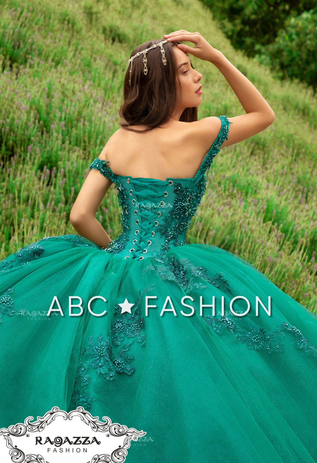 Green Quinceanera Dress by Ragazza DV54-554