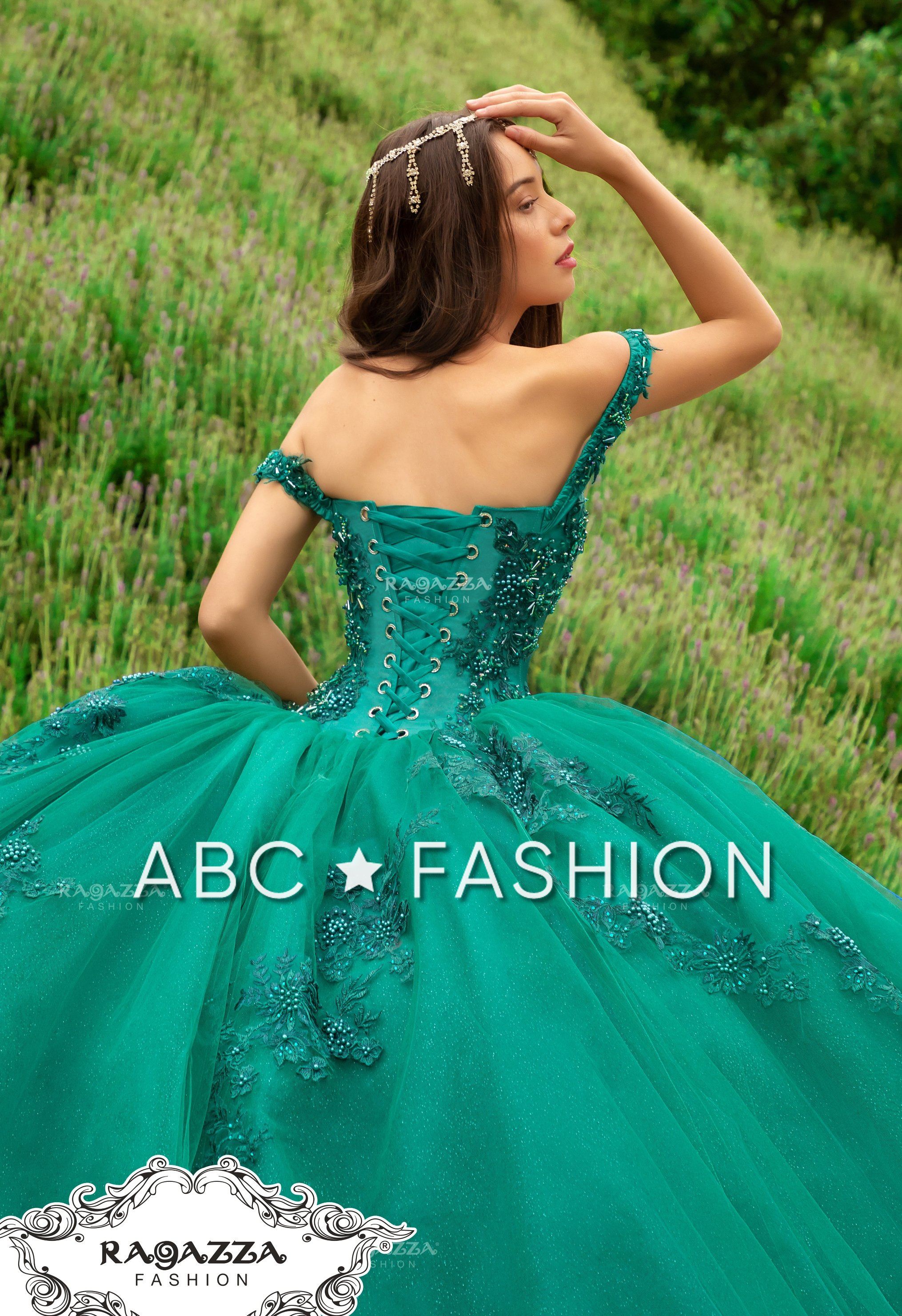 Green Quinceanera Dress by Ragazza DV54-554