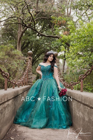 Grünes Quinceanera-Kleid von Ragazza DV54-554