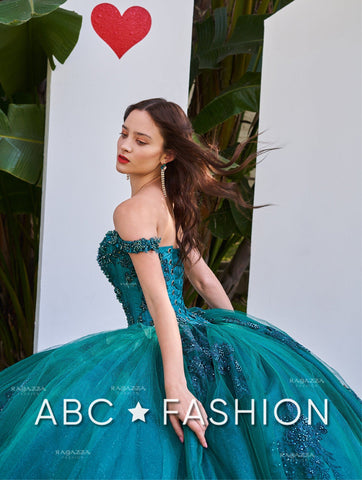 Grünes Quinceanera-Kleid von Ragazza DV54-554