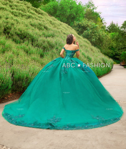 Grünes Quinceanera-Kleid von Ragazza DV54-554