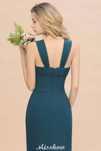 Halter A-line Bridesmaid Dresses Floor-Length Dress for Wedding Party