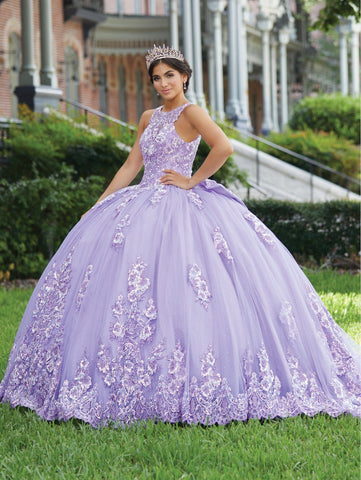 Vestido de quinceanera com alças e cauda da House of Wu 26032T