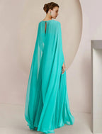 Macacão de duas peças, macacão/calças, vestido de cerimónia para mãe da noiva, convidada de casamento, elegante, decote redondo, comprimento chá, chiffon, sem mangas, com aplicações de missangas