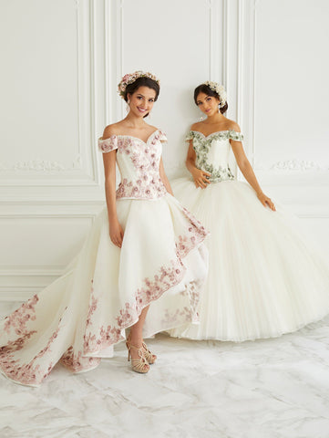 Vestido de quinceanera alto e baixo da LA Glitter 24092