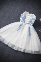Vestido de Fiesta Sexy Sin Tirantes Corto Tipo A para Regreso a Casa Vestido de Baile PD351