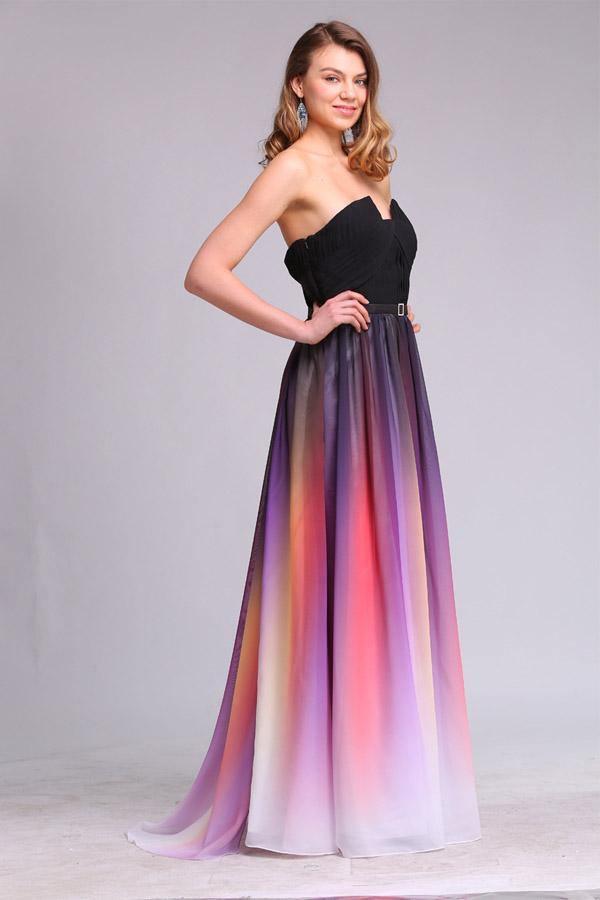 Sweetheart Gradient Chiffon Ballkleider Abendkleider PG937