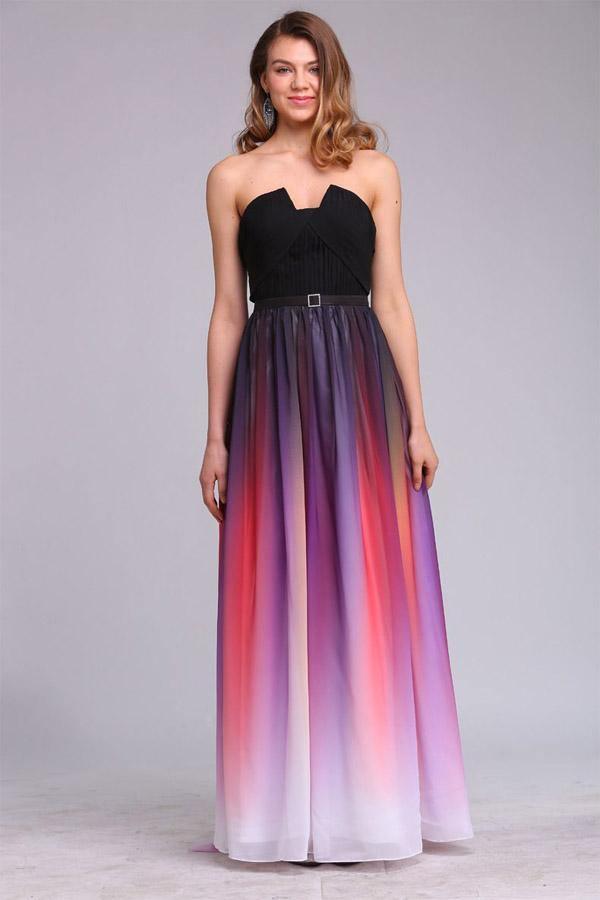 Sweetheart Gradient Chiffon Ballkleider Abendkleider PG937