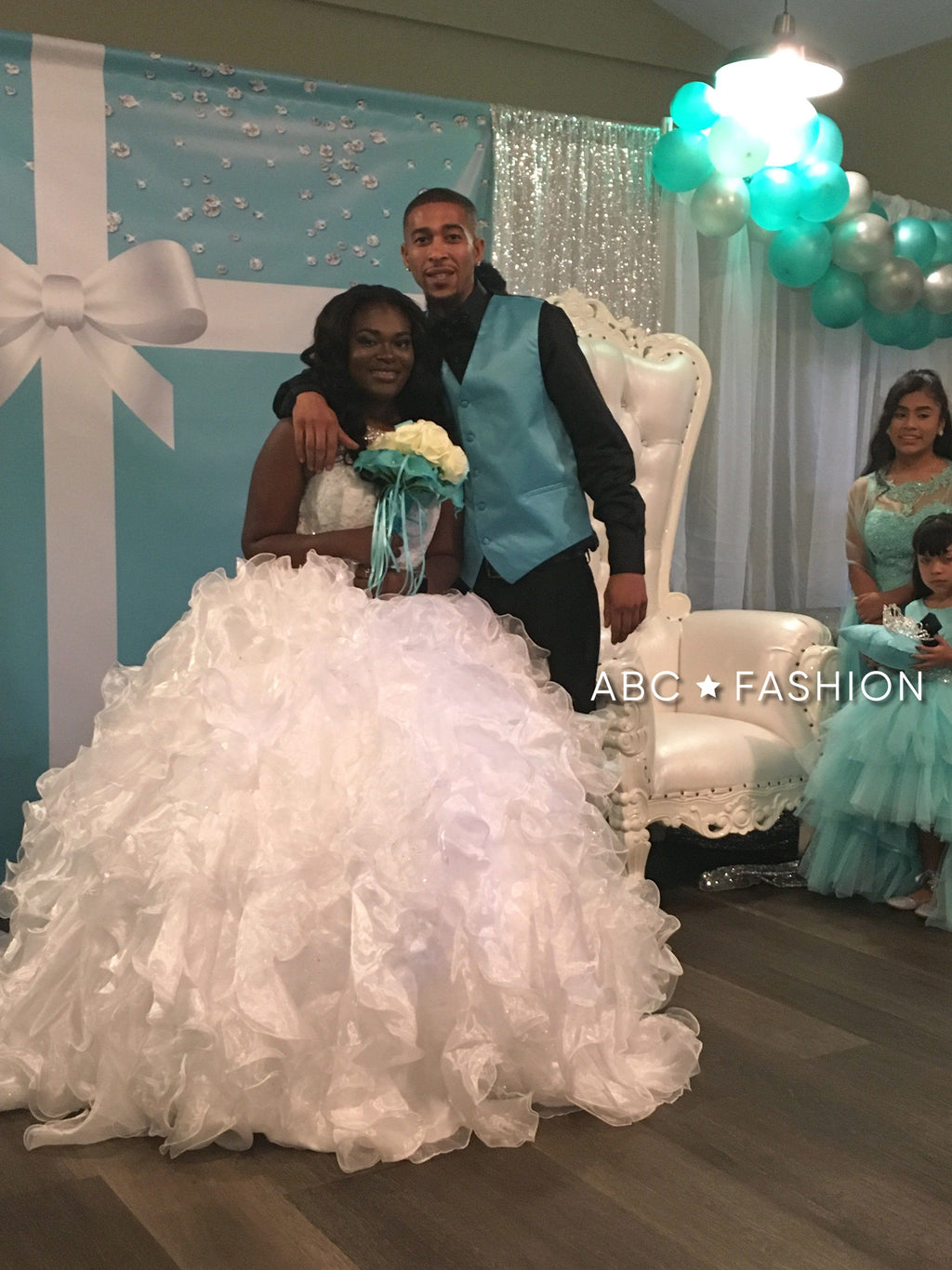 Crop Top Quinceanera Dress with Mini Skirt by House of Wu 26813