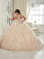 Ruffled Sleeveless Quinceanera Dress by House of Wu 26835