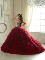 Ruffled Strapless Quinceanera Dress by House of Wu 26838