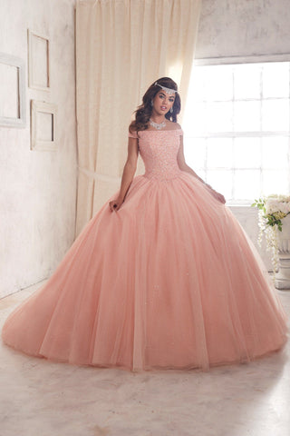 Schulterfreies A-Linien-Quinceanera-Kleid von House of Wu 26844